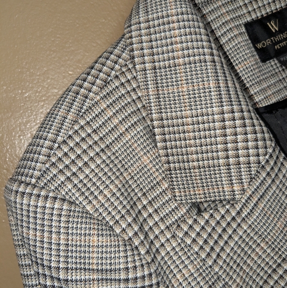 Worthington Blazer Jacket in Cream Black And Metallic Copper Women's XXL Petite - Picture 2 of 14